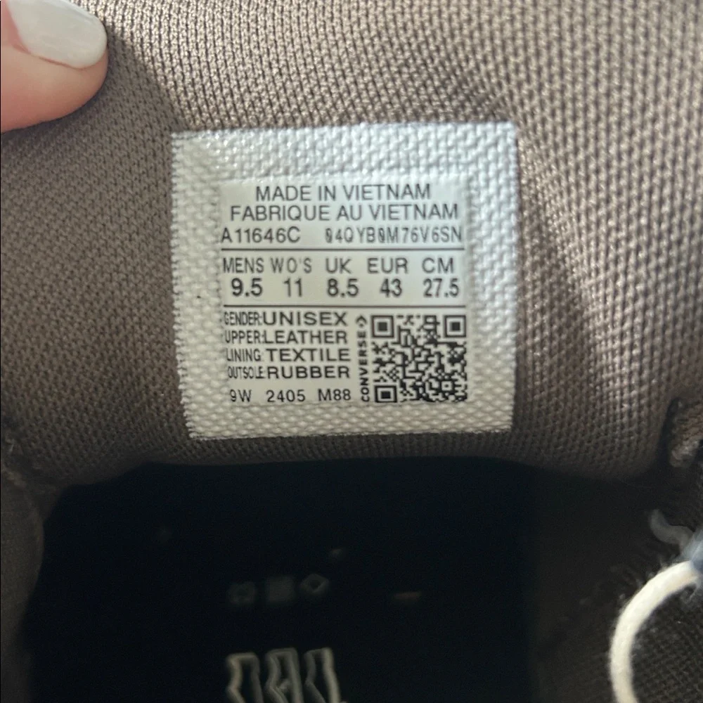 Converse Pro Blaze Classic Smoke Brown Leather Sneakers Unisex M 9.5 W 11 EUC - Picture 5 of 5